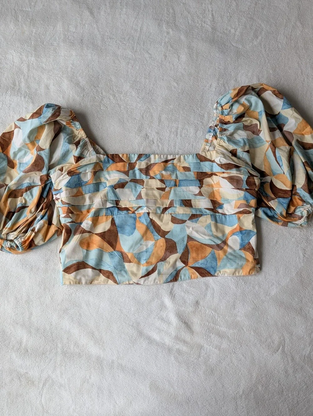 Abercrombie & Fitch Multicolor Puff Sleeve Top